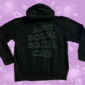 Anti social social club hoodie forever and never large
